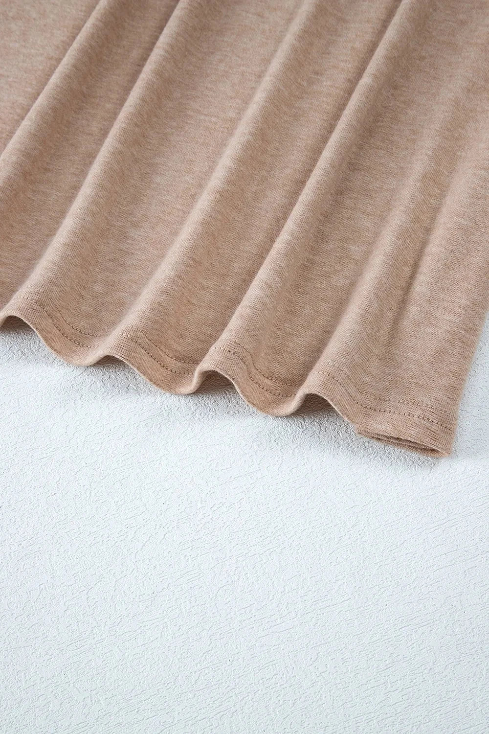 Texture Round Neck Long Sleeve T-Shirt