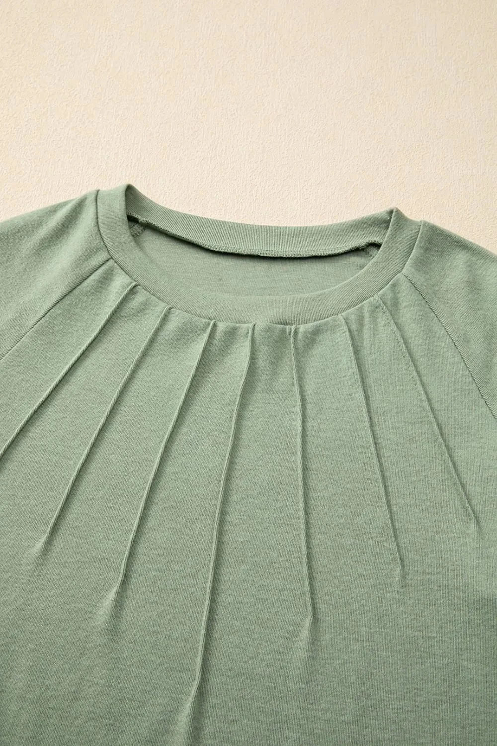 Texture Round Neck Long Sleeve T-Shirt