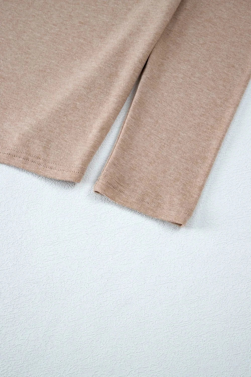 Texture Round Neck Long Sleeve T-Shirt