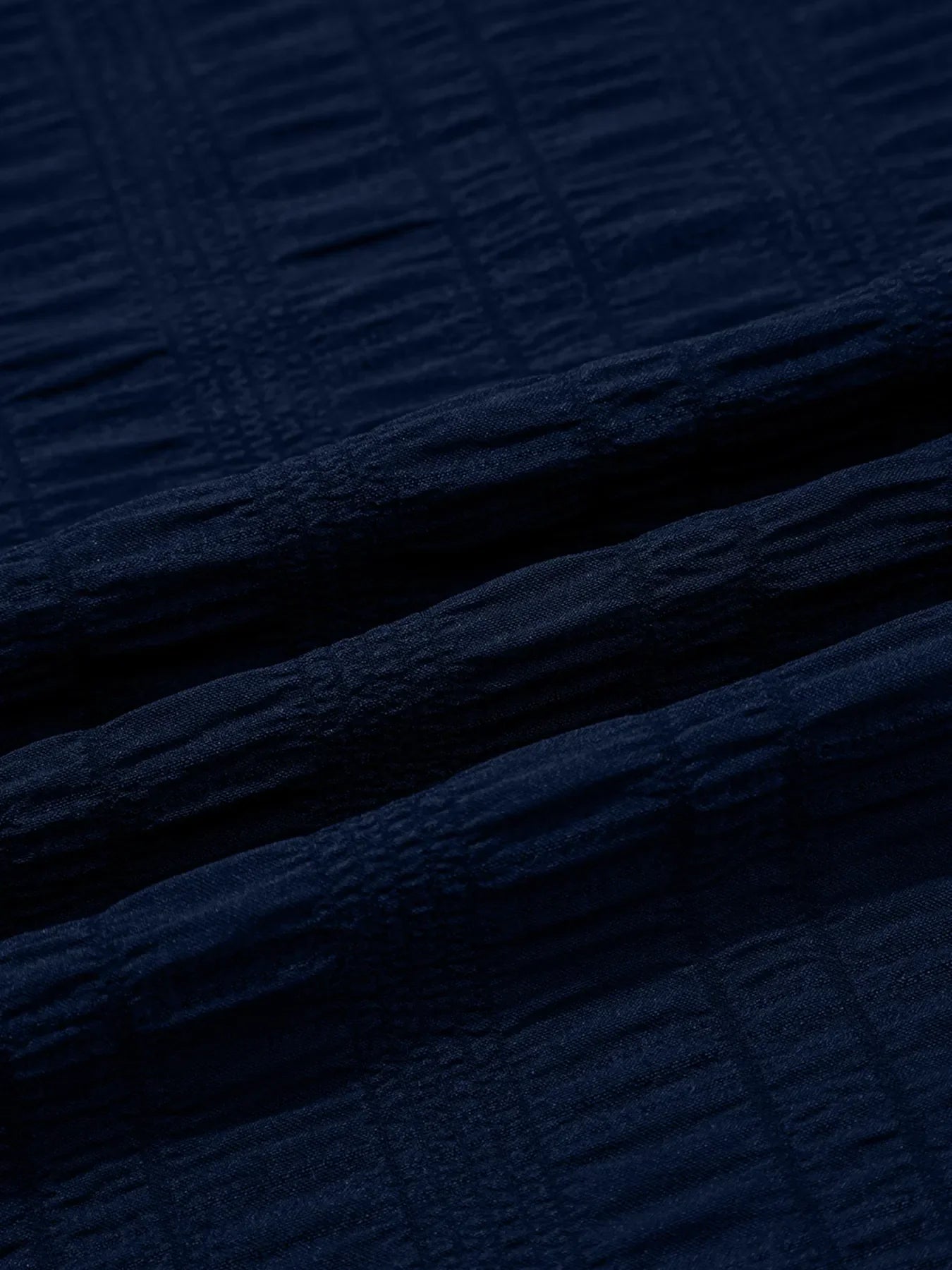 Textured Square Neck Top and Shirred High Waist Shorts Set