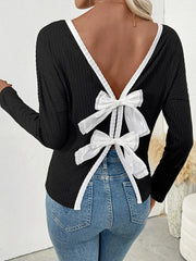 Tie Back Long Sleeve Top