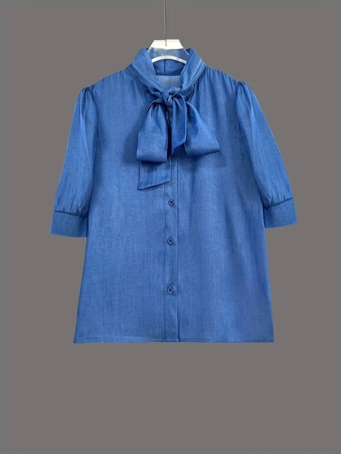 Tie Front Short Sleeve Blouse