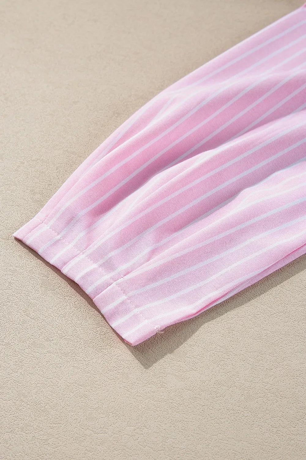 Tie Front Striped Peplum Blouse