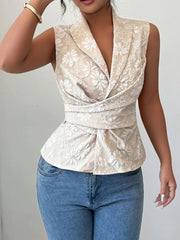 Tie Waist Wrap Tank Top