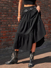 Tiered Midi Skirt