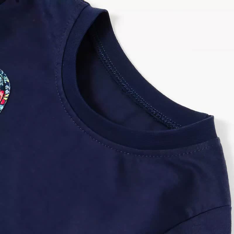 Toddler Long-Sleeve T-Shirt with Colorful Floral Dinosaur Applique