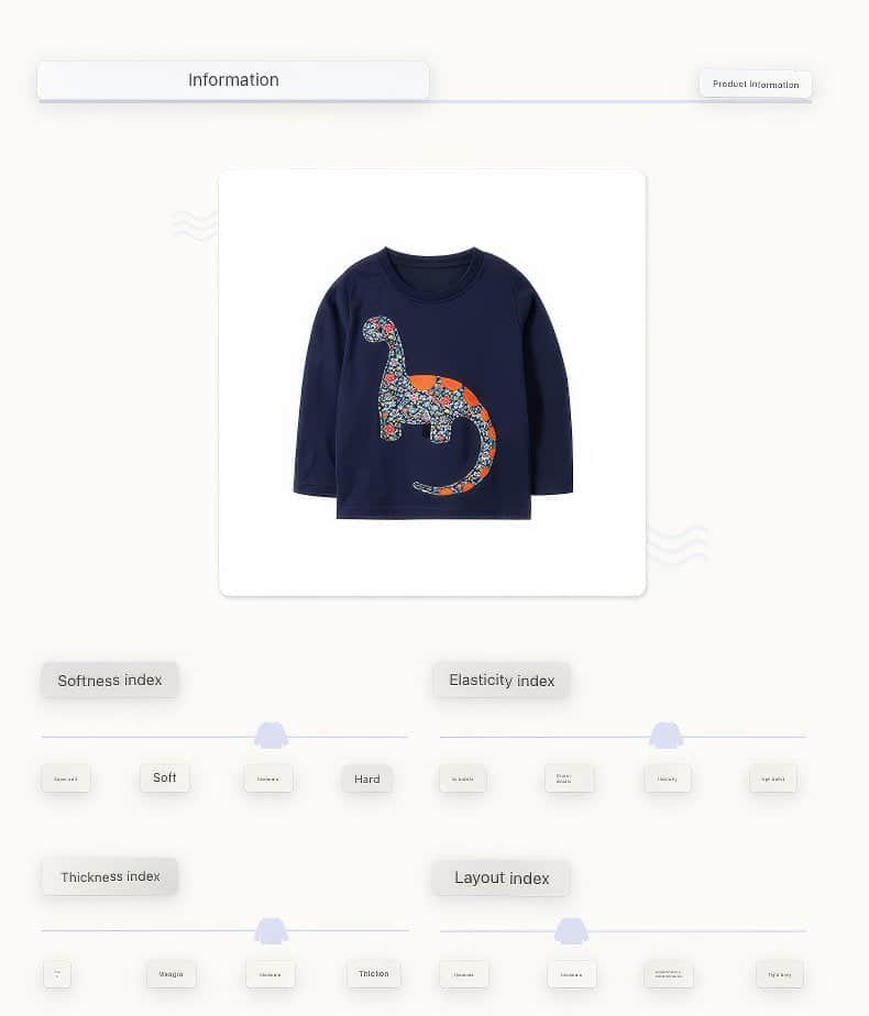 Toddler Long-Sleeve T-Shirt with Colorful Floral Dinosaur Applique