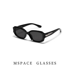 Trendy Clear Frame Sunglasses Black/Gray / Resin