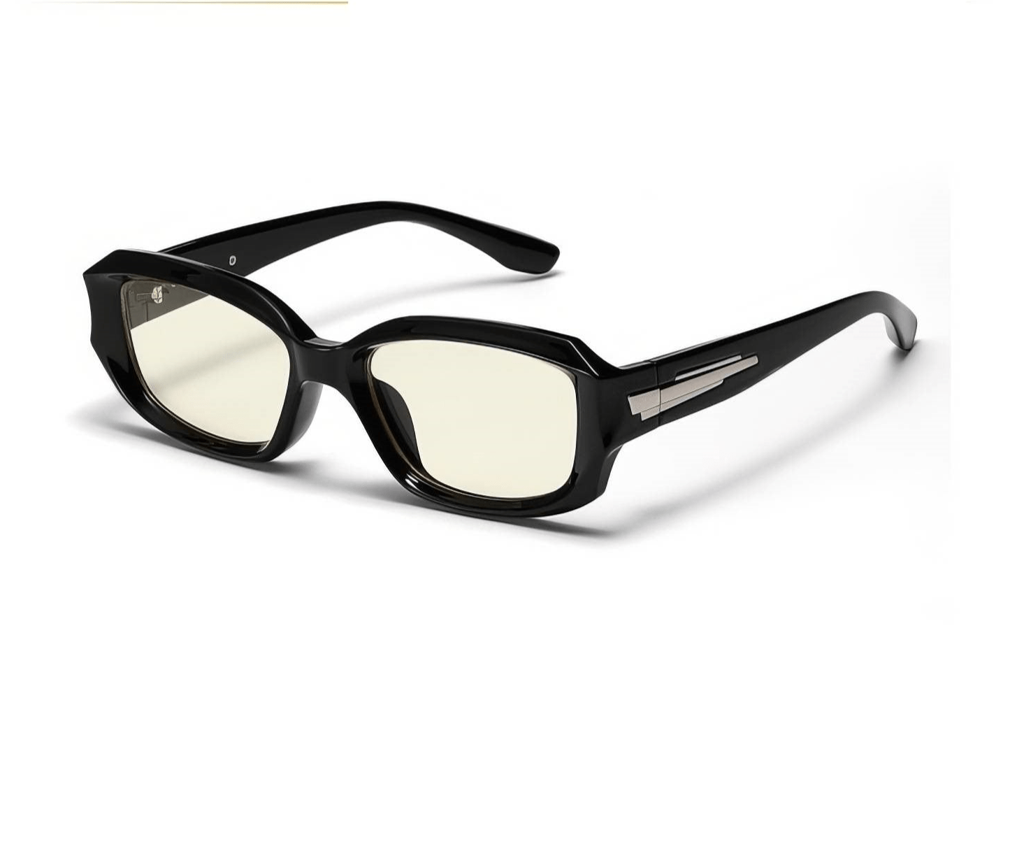 Trendy Clear Frame Sunglasses Shallow/Black / Resin