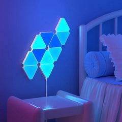 Triangular Quantum Lamp: RGB LED Wall Light for Bedroom or Office