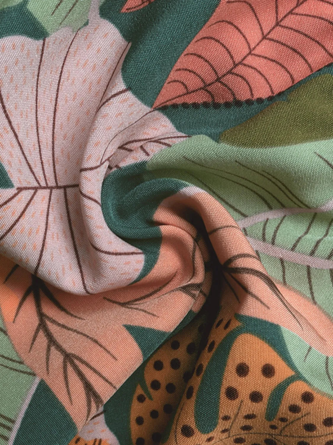 Tropical Print High Waist Shorts