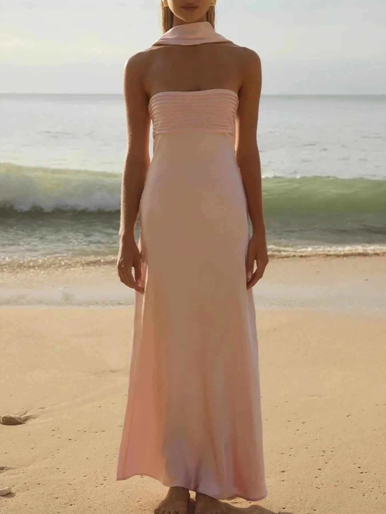 Tube Mermaid Maxi Dress Pink / S