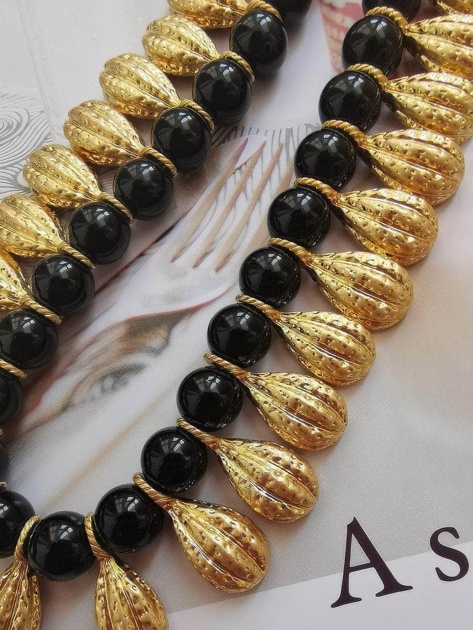 Two-Toned Diana Pearl Gold Statement Necklace Gold / Necklace