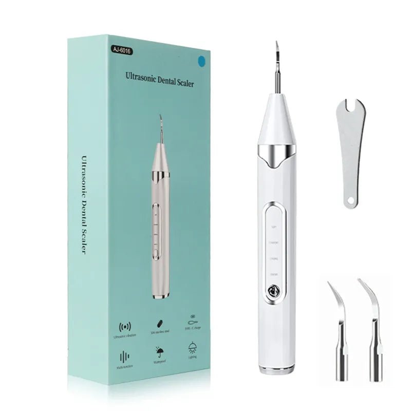 Ultrasonic Dental Scaler: Tartar, Plaque, and Dental Stone Remover White