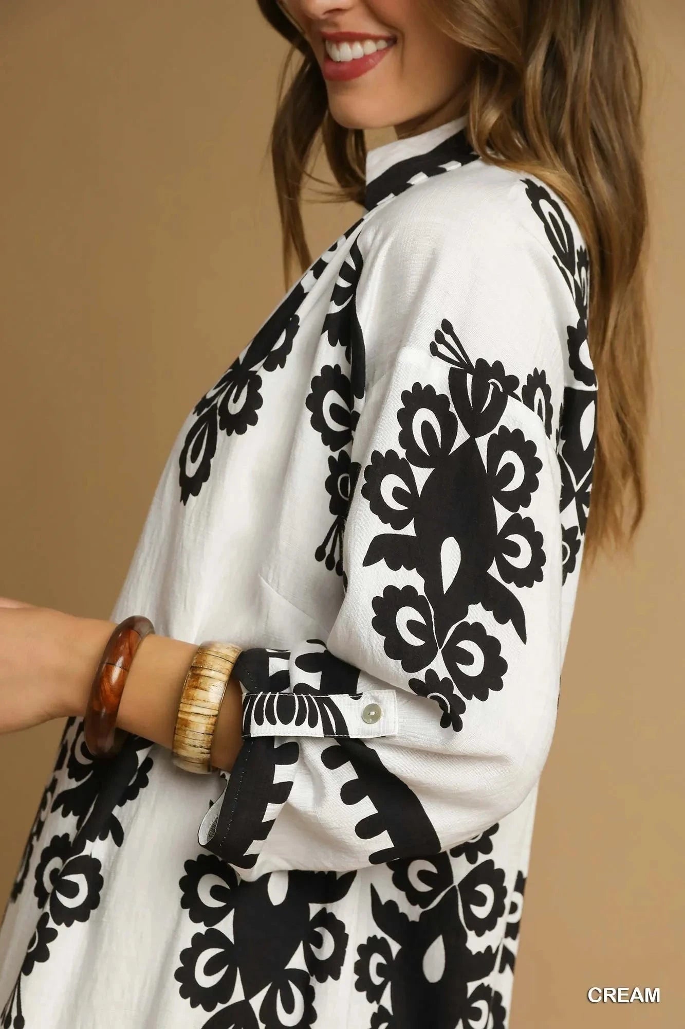 Umgee Abstract Print Midi Dress