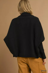 Umgee Open Front Cardigan with Front Pockets