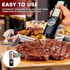USB rechargeable electric salt grinder set