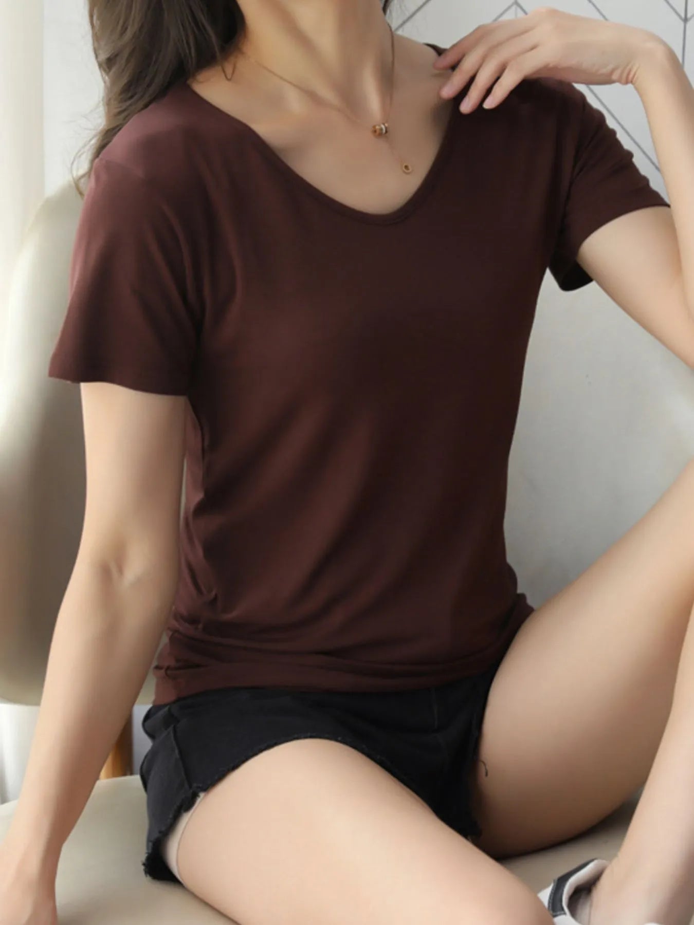 V-Neck Short Sleeve T-Shirt