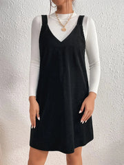 V-Neck Sleeveless Mini Dress