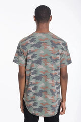 WEIV Men's Camo Elongate Scallop T-shirts