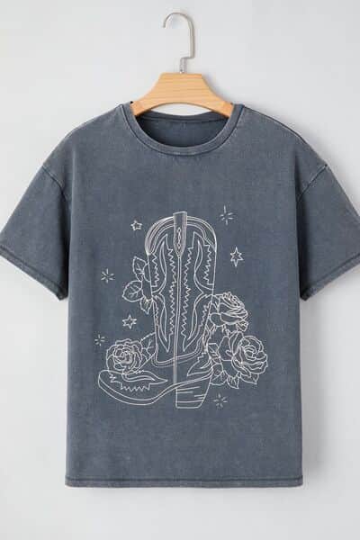 Western Cowboy Boots Graphic T-Shirt