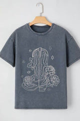 Western Cowboy Boots Graphic T-Shirt