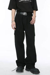 Wide Leg Jeans with Pockets Dark / S