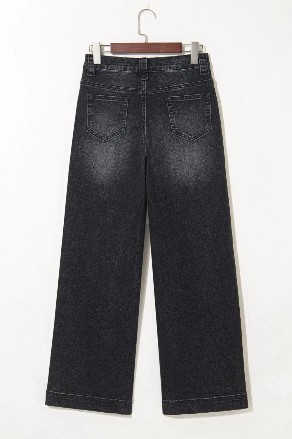 Wide Leg Pocketed High Waist Jeans