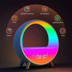 WiFi smart wake-up light: wireless charger, sunrise alarm clock