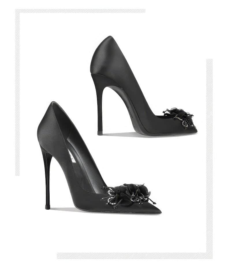 Women's Begum Embellished Satin Pointed Toe High Heel Pumps