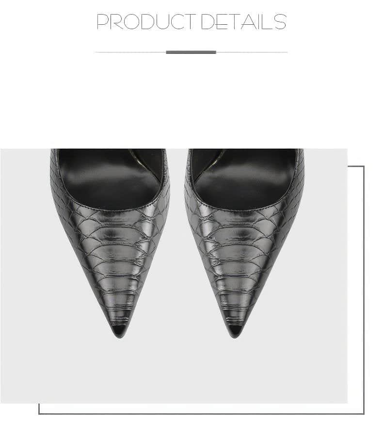 Women's Snakeskin Pointed Toe High Heel Pumps
