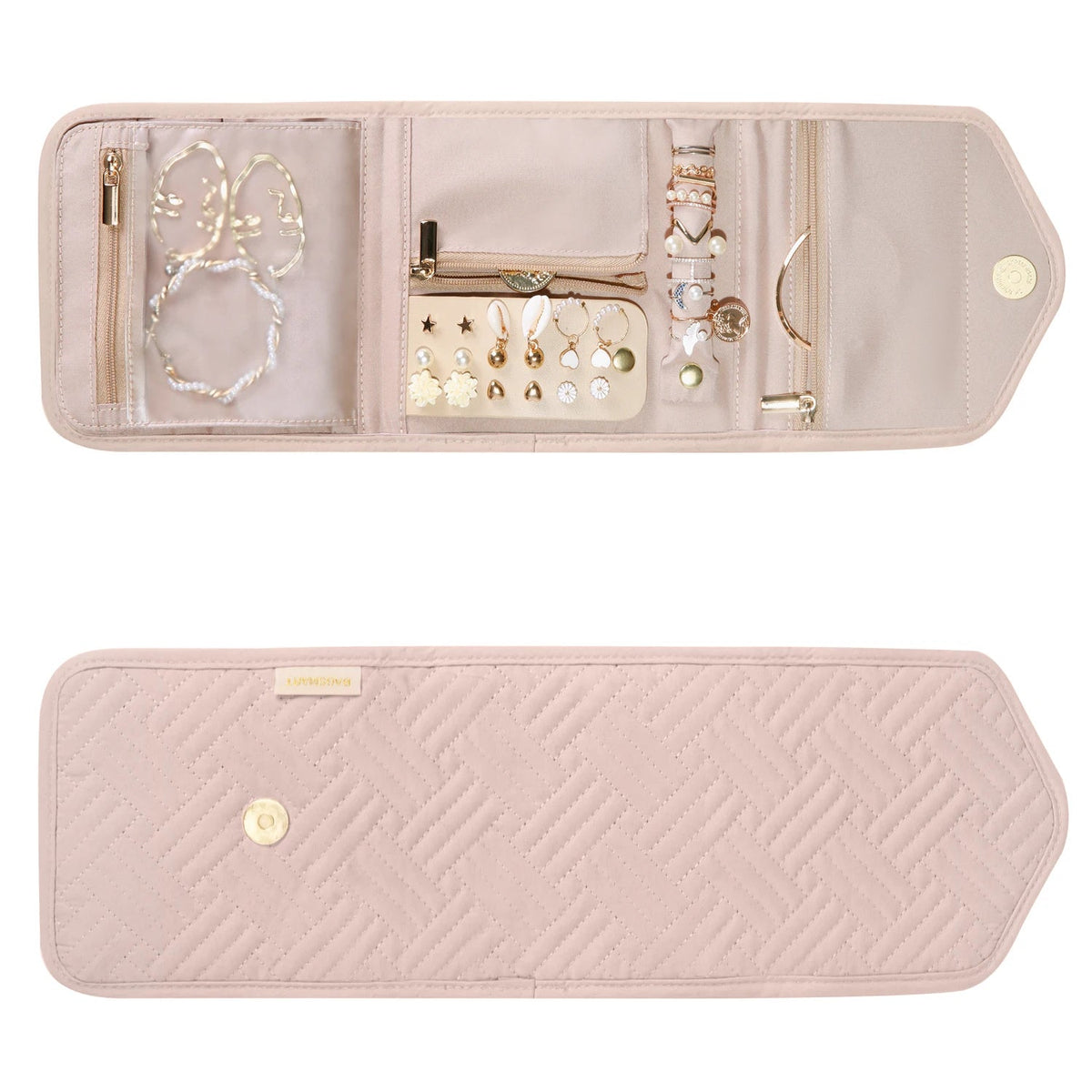 Women's Travel Jewelry Organizer Case pink / CHINA