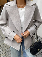 Wool Blend Double-Breasted Jacket