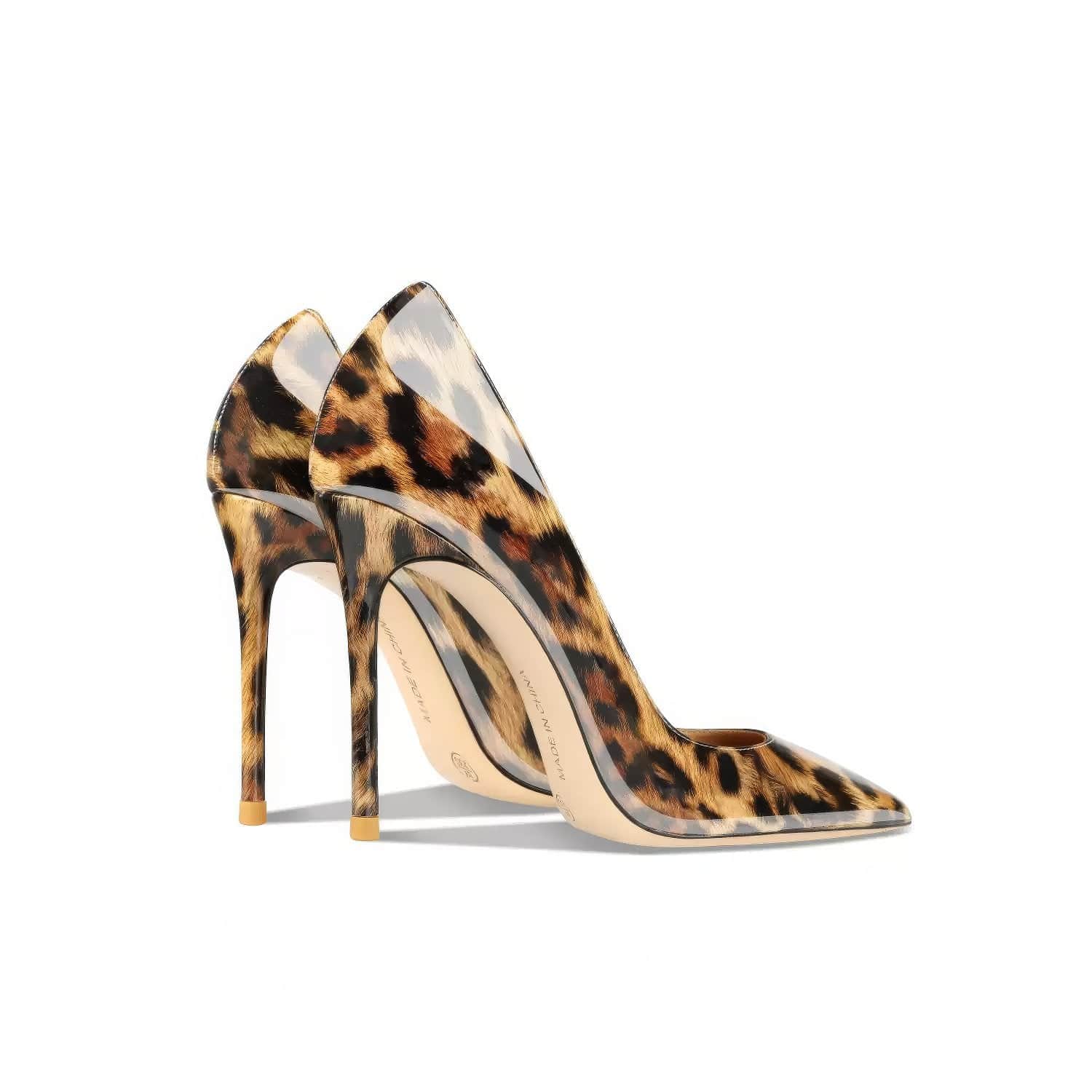 Zarina Leopard Print Velvet Pointed Toe High Heel Pumps
